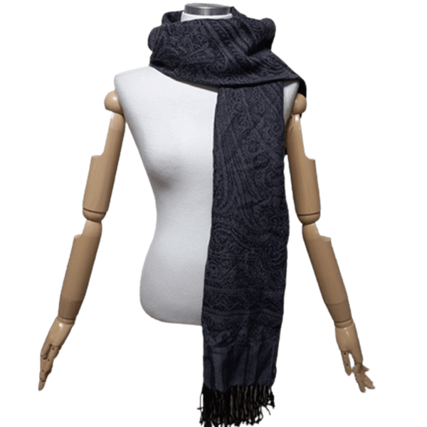 [BUNJANG] Sonia Rykiel 100% Wool Paisley Knit Muffler / 소니아리키엘 정품 울100 페이즐리무늬 남자여자공용 니트머플러목도리