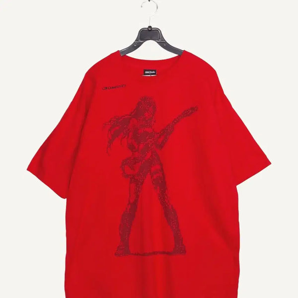 [BUNJANG] ODDSTUDIO Red Short-Sleeve T-Shirt / 오드스튜디오 ODDSTUDIO 빨강 반팔티셔츠_A694