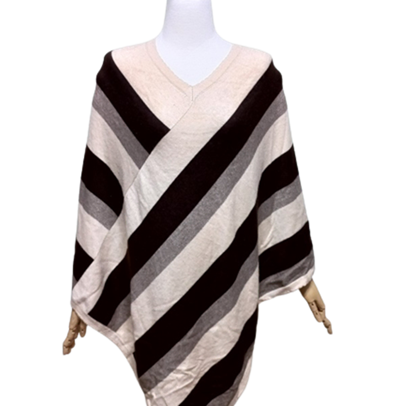 [BUNJANG] KHATAN SULJEE Mongolian Wool Knit V-Neck Cape / KHATAN SULJEE 몽고제 울소재 여성 울니트 여자케이프 프리