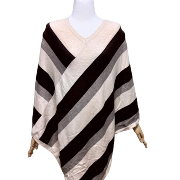 [BUNJANG] KHATAN SULJEE Mongolian Wool Knit V-Neck Cape / KHATAN SULJEE 몽고제 울소재 여성 울니트 여자케이프 프리