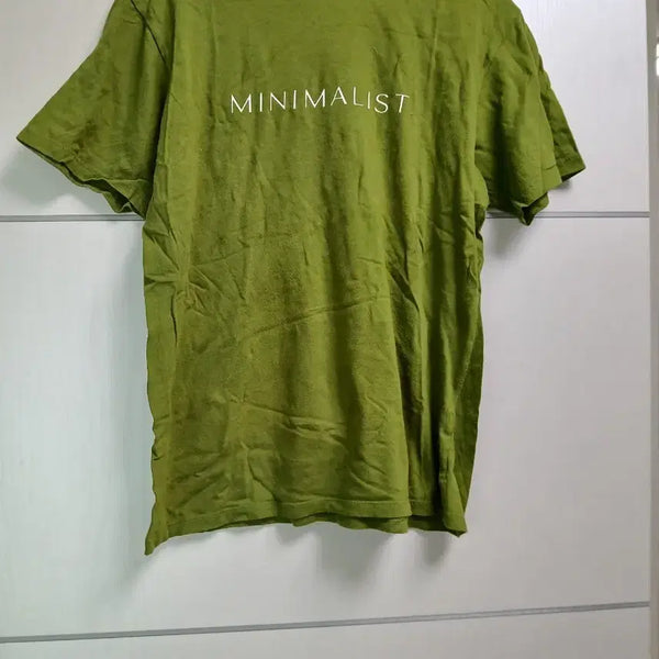 [BUNJANG] Minimalist Olive Green Short Sleeve T-Shirt / 미니멀리스트 올리브그린 반팔티
