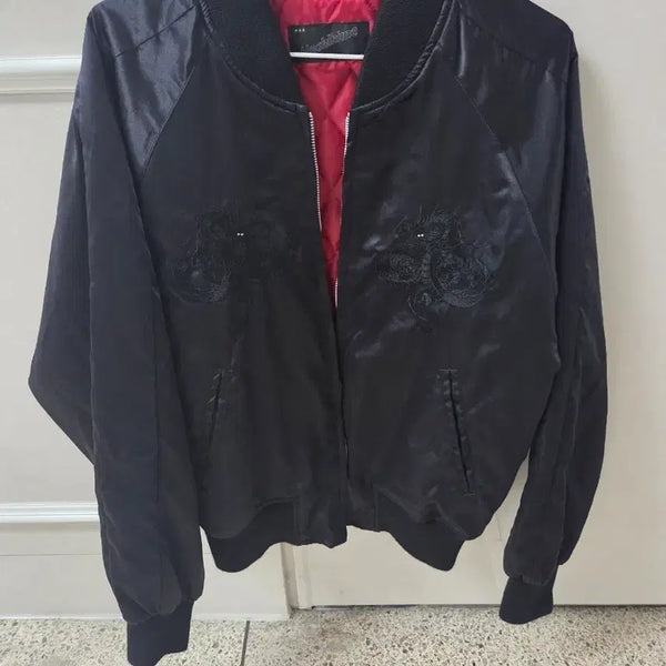 [BUNJANG] Hoshihime Triple Black Dragon Sukajan Jacket / 호시히메 스카쟌 트리플 블랙 드래곤 자켓