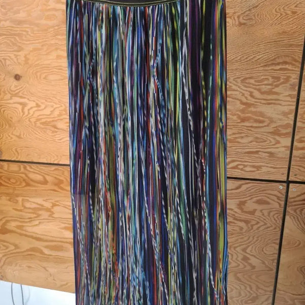 [BUNJANG] Sandro Pleated Long Skirt Multicolor / 산드로 플리츠 롱 스커트 멀티 컬러