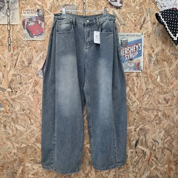 [BUNJANG] Wide Balloon Denim Pants / 와이드 벌룬 데님 팬츠
