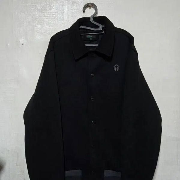 [BUNJANG] Benetton Black Varsity Jacket XL / 베네통 블랙 바시티 쟈켓 XL