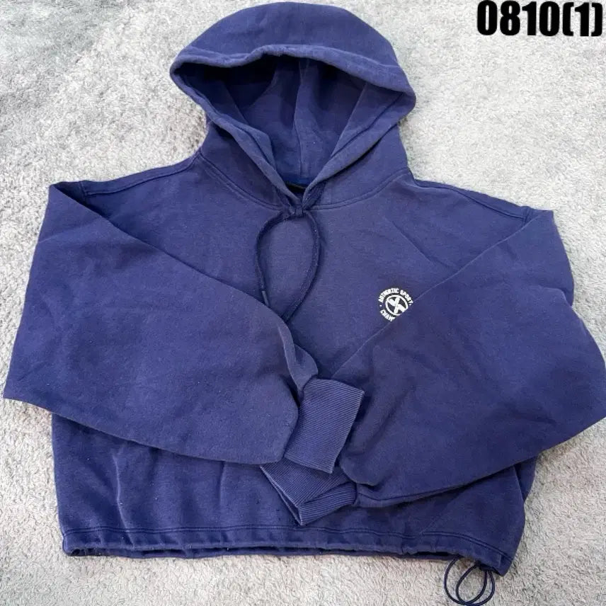 [BUNJANG] Xexymix Navy Cropped Hoodie / 젝시믹스 네이비색 크롭 후드