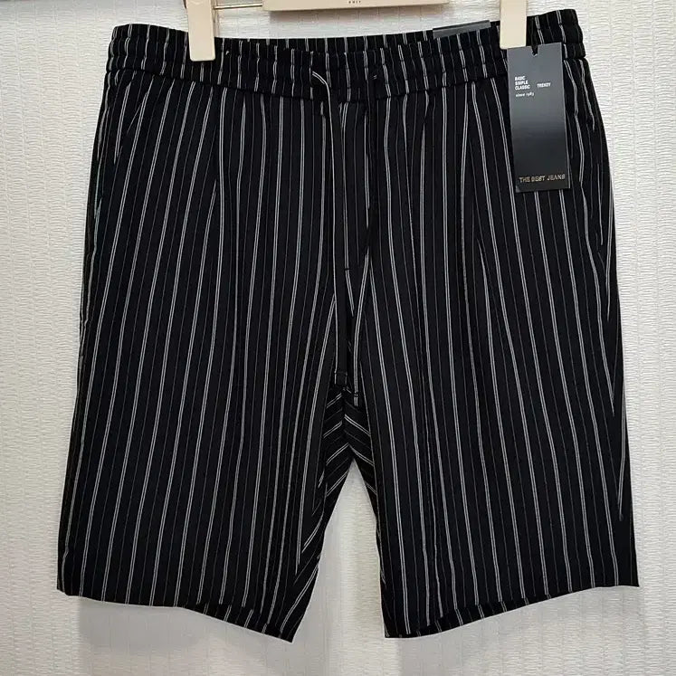 [BUNJANG] Men's Summer Striped Stretch Banding Shorts / 남자반바지32 여름 밴딩 스판 청반바지 반바지 새상품