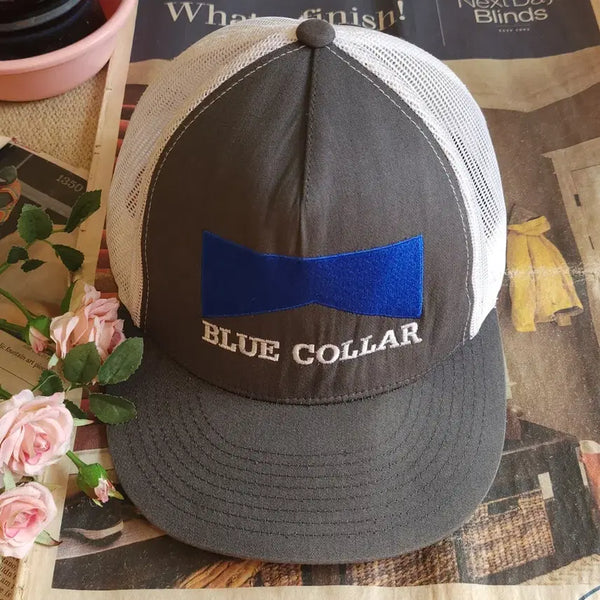 [BUNJANG] 90s Vintage Mesh Trucker Cap / 90s 빈티지 메쉬 트러커 캡 빈티지모자 스냅백 블루카라 모자