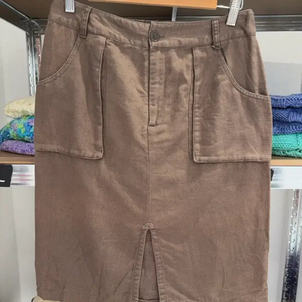 [BUNJANG] Linen Cotton Vintage Skirt / 린넨코튼 빈티지 스커트
