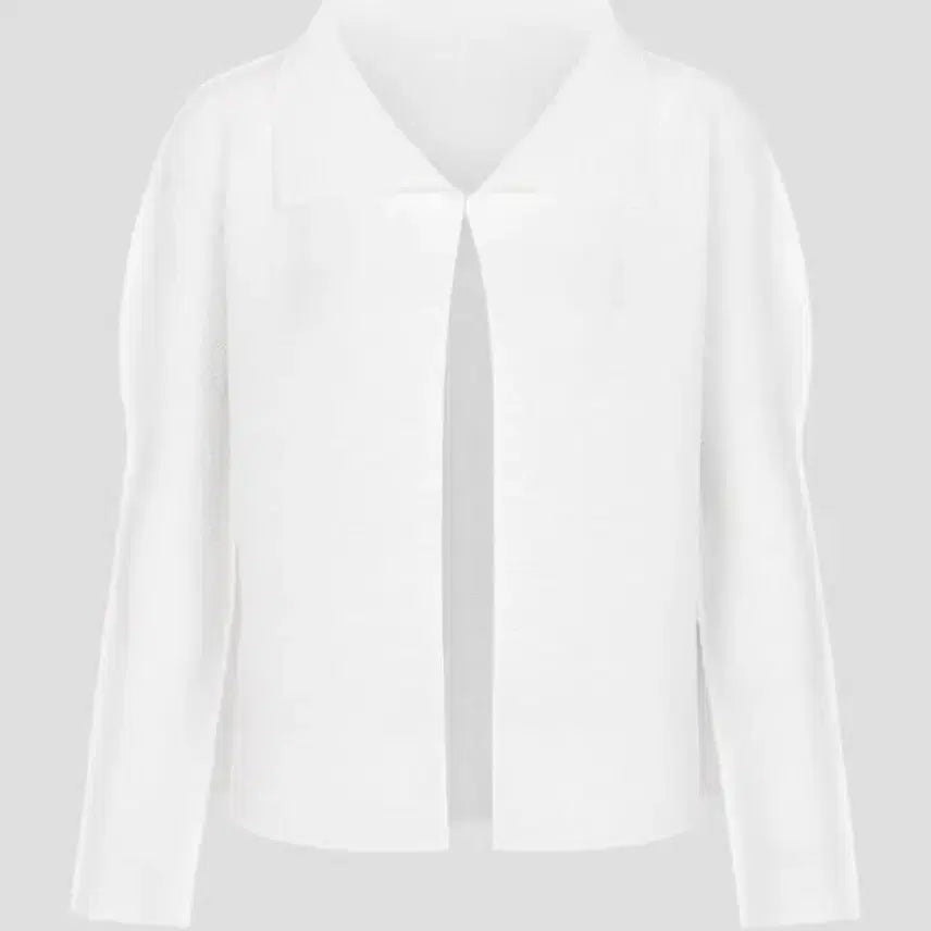 [BUNJANG] Issey Miyake Stretch Pleats Cardigan White / 미 이세이미야케 스트레치 플리츠 가디건 화이트