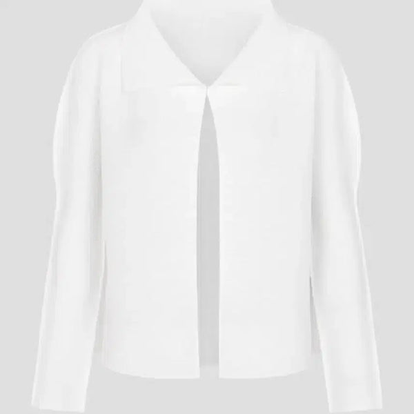 [BUNJANG] Issey Miyake Stretch Pleats Cardigan White / 미 이세이미야케 스트레치 플리츠 가디건 화이트