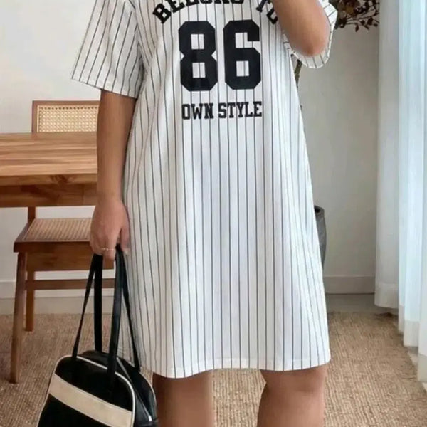 [BUNJANG] Plus Size Long Short-Sleeve Dress / 단순개봉(5XL)가단152/빅사이즈/롱반팔원피스