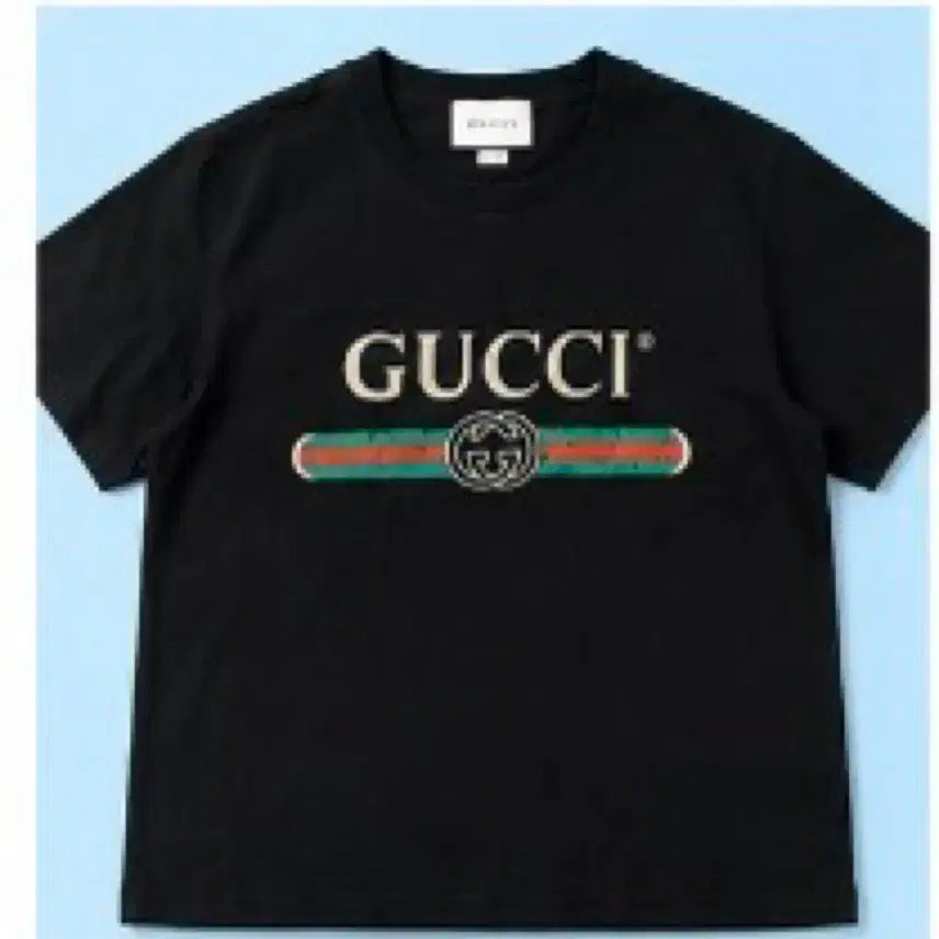[BUNJANG] Gucci Logo Black Oversized T-Shirt / 구찌 로고 반팔티 티셔츠 박스티 100-105 남여공용 블랙