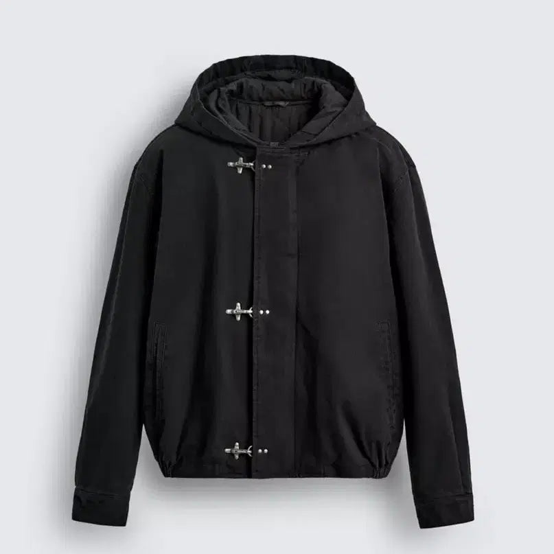 [BUNJANG] Zara Toggle Button Hooded Jumper / [M] 자라 토글 버튼 후드 점퍼