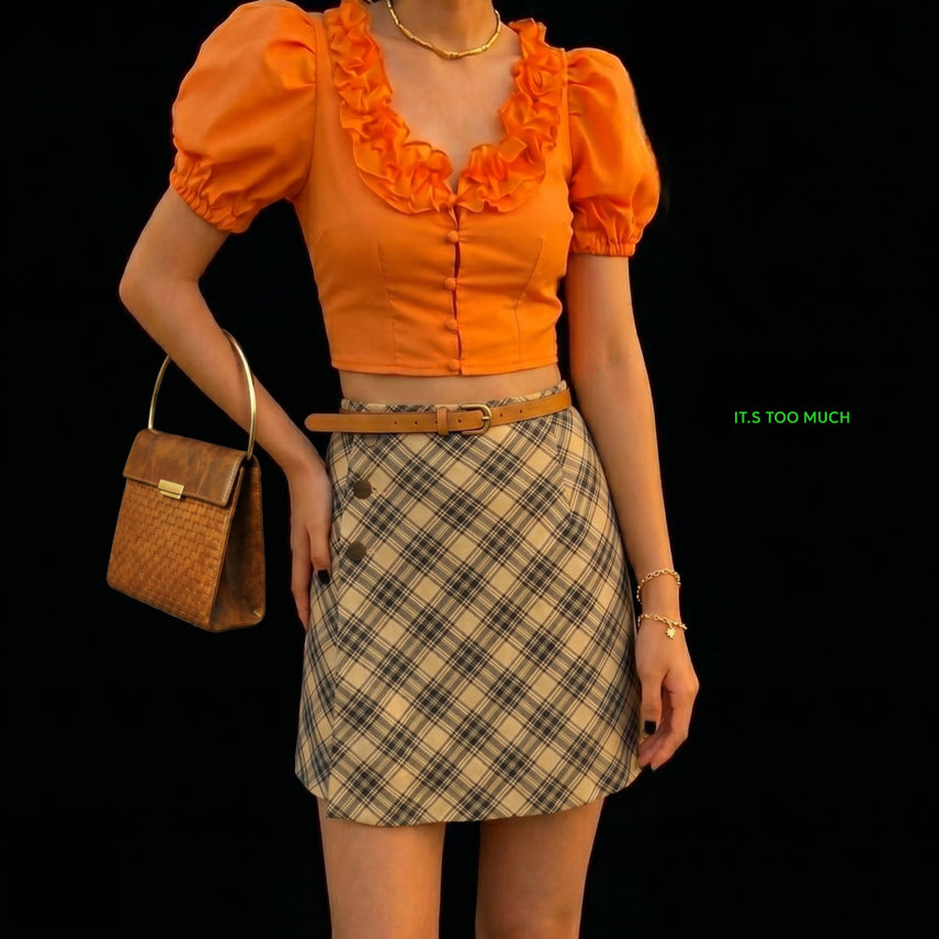 [BUNJANG] Pleated Check Mini Skirt Vintage Long Skirt / Q2097 여자미니스커트 여성미니치마 주름치마 체크치마 빈티지스커트 롱스커트 롱치마