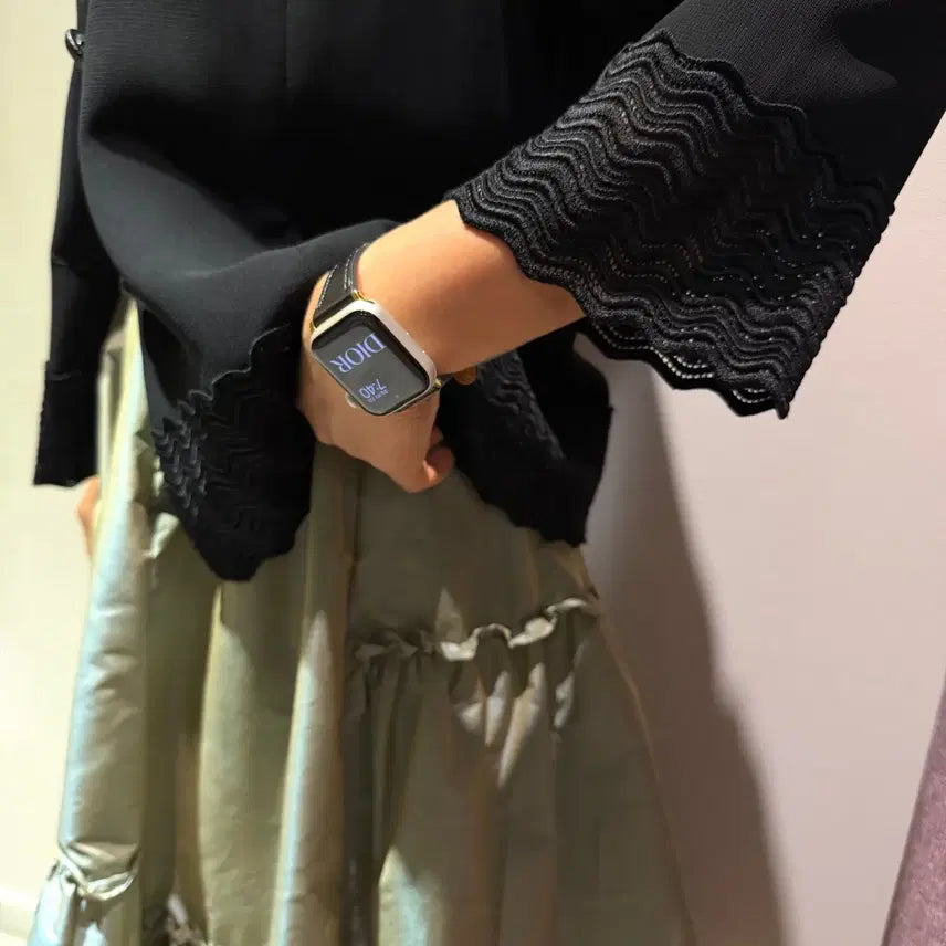 [BUNJANG] Soir Perle Black Lace Trim Jacket / Soir Perle Black Jacket(Made In Japan)