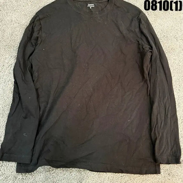 [BUNJANG] Musinsa Standard Long Sleeve T-Shirt Black / 무신사 스탠다드 긴팔 티셔츠 블랙
