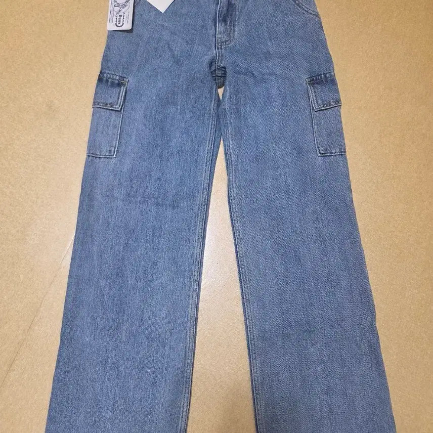 [BUNJANG] WEARWEATHER Pin Cargo Wide Denim Pants / [새제품] 웨어웨더 핀 카고 데님 팬츠