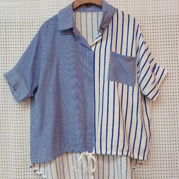 [BUNJANG] Stripe Blouse / 스트라이프 블라우스 free