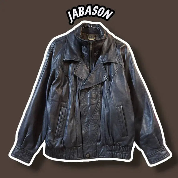 [BUNJANG] JABASON Double Layered Lambskin Bomber Jacket Black (M) / M/ JABASON 더블레이어드 양가죽 봄버자켓 블랙 /0810