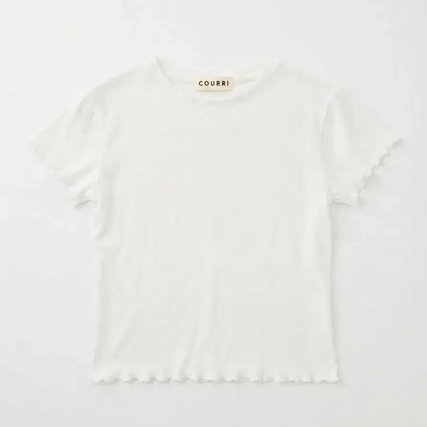 [BUNJANG] Courri White Oversized Short Sleeve T-Shirt / COURRI 화이트 오버사이즈 반팔티