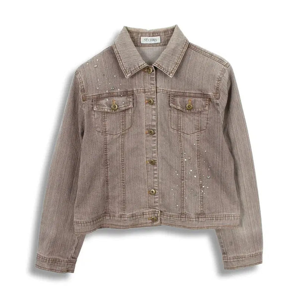 [BUNJANG] Washed Bead Trucker Jacket (Women's L) / JAPAN (WOMEN - L) 워시드 비즈 트러커 자켓