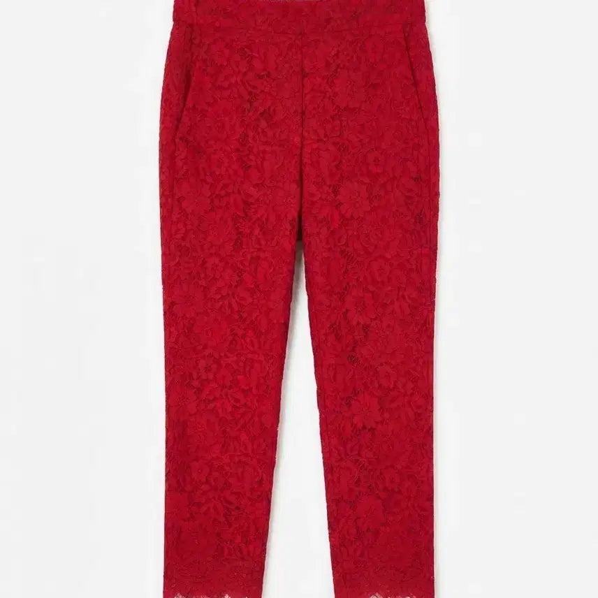 [BUNJANG] J. Crew Red Lace Pants Size 6 / J.CREW 레드 레이스 팬츠 사이즈 6