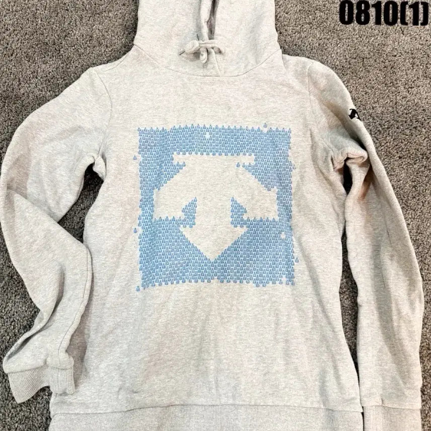 [BUNJANG] Descente Grey Hooded Sweatshirt / 데상트 후드티 그레이