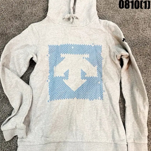 [BUNJANG] Descente Grey Hooded Sweatshirt / 데상트 후드티 그레이