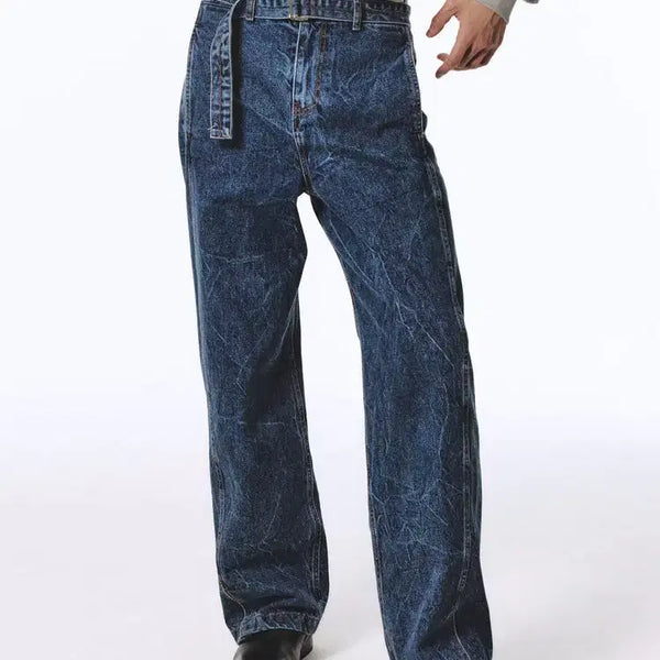 [BUNJANG] JILLSTUART NEW YORK Men's Belted Denim Pants / 질스튜어트뉴욕 남성 벨티드 데님 팬츠 청바지 30 32 새제품