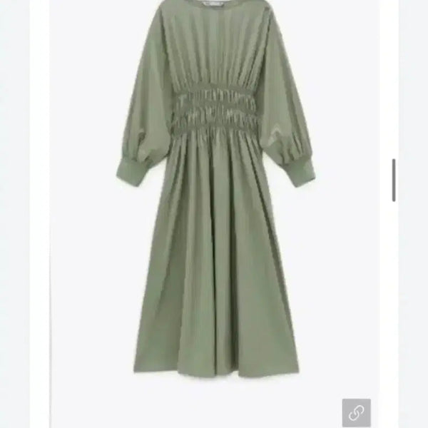 [BUNJANG] Zara Elastic Shirring Midi Dress / 자라(Zara) 엘라스틱 셔링 미디 원피스