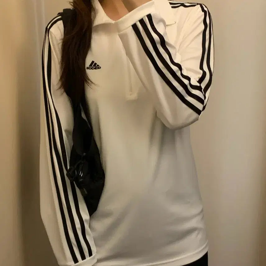 [BUNJANG] Adidas Functional Half-Zip Long Sleeve / 아디다스 기능성 하프집업 롱슬리브