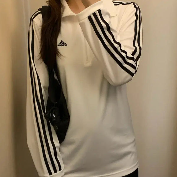 [BUNJANG] Adidas Functional Half-Zip Long Sleeve / 아디다스 기능성 하프집업 롱슬리브