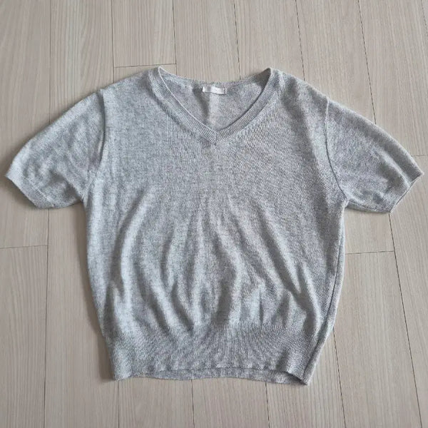 [BUNJANG] Women's Summer Short Sleeve Knit Top / 여성 여름 반팔 니트