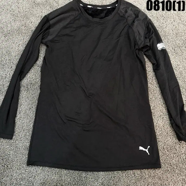 [BUNJANG] Puma Long Sleeve T-Shirt Black / 푸마 긴팔 티셔츠 블랙