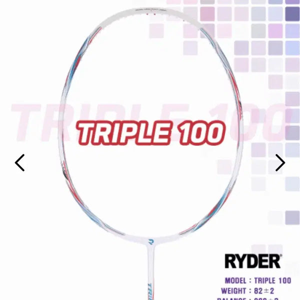 [BUNJANG] Rider TRIPLE 100 Carbon Badminton Racket / 라이더 배드민턴 라켓 TRIPLE 100 카본