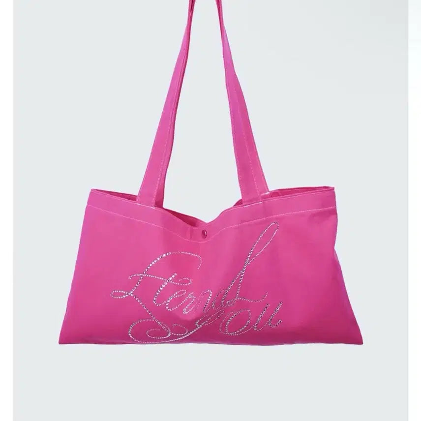 [BUNJANG] EternalU Suga Eco Bag Cotton Deep Pink / 이터널유 슈가 에코백