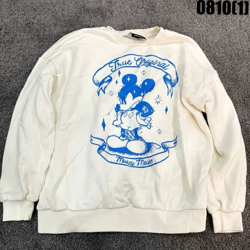 [BUNJANG] Mickey Mouse Sweatshirt White / 미키마우스 맨투맨 화이트