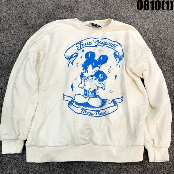 [BUNJANG] Mickey Mouse Sweatshirt White / 미키마우스 맨투맨 화이트