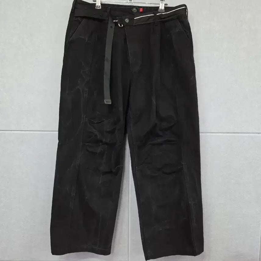 [BUNJANG] Andersson Bell Webbing Belt Wide Pants Vintage Black / 앤더슨벨 웨빙 벨트 와이드 팬츠 빈티지 블랙