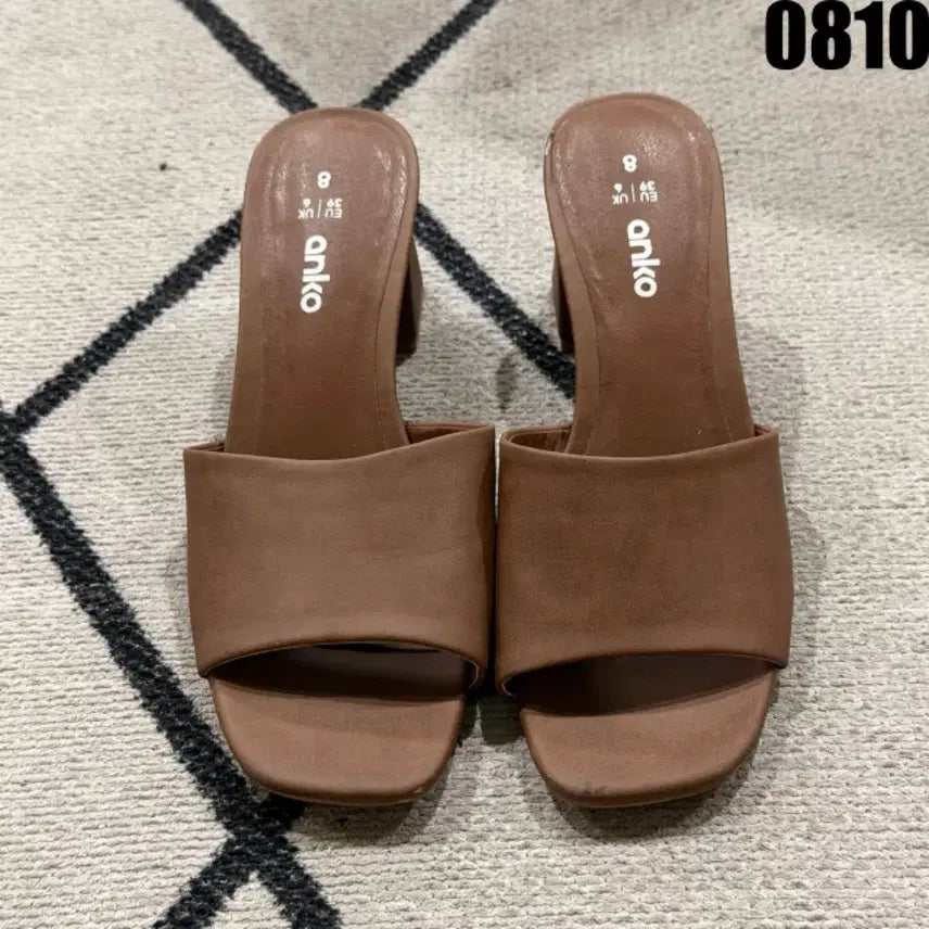 [BUNJANG] Anco Mule Heels Brown Size 250 / 앙코 뮬 힐 브라운 250