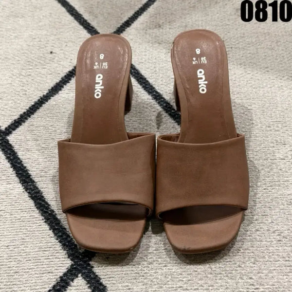 [BUNJANG] Anco Mule Heels Brown Size 250 / 앙코 뮬 힐 브라운 250