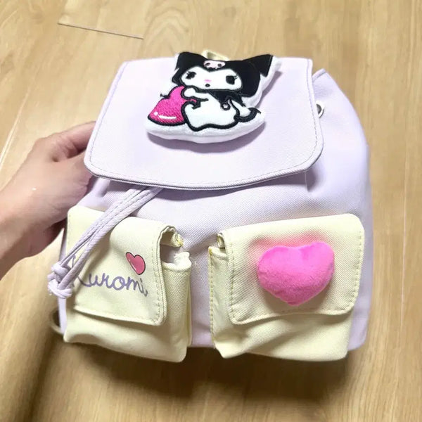 [BUNJANG] Sanrio Kuromi Cherry Backpack Purple / 산리오 쿠로미 체리 백팩 퍼플