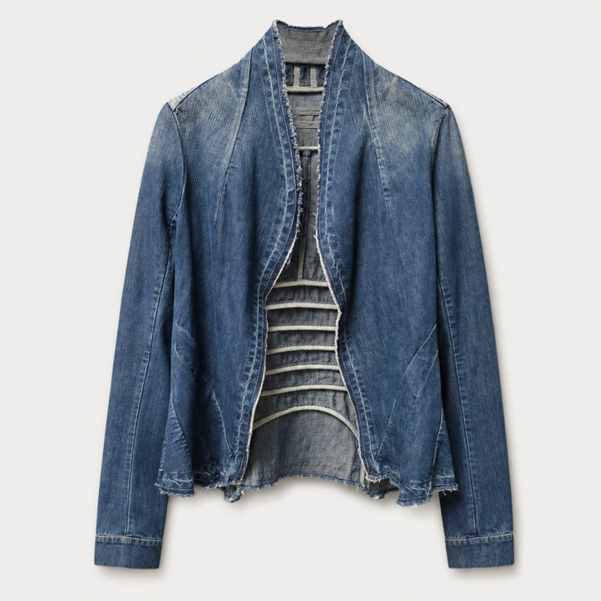 [BUNJANG] Rick Owens Archive Denim Shirring Jacket / S / 릭오웬스 아카이브 데님 셔링 자켓