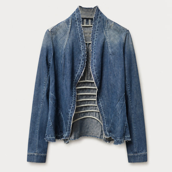 [BUNJANG] Rick Owens Archive Denim Shirring Jacket / S / 릭오웬스 아카이브 데님 셔링 자켓