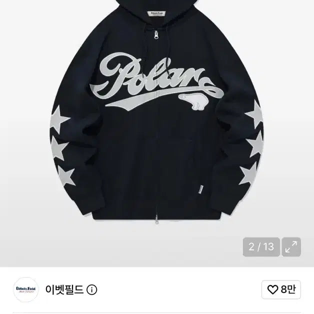 [BUNJANG] Ebbets Field Navy Hoodie Zip-Up / 이벳필드 네이비 후드집업