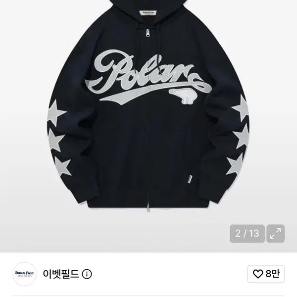 [BUNJANG] Ebbets Field Navy Hoodie Zip-Up / 이벳필드 네이비 후드집업
