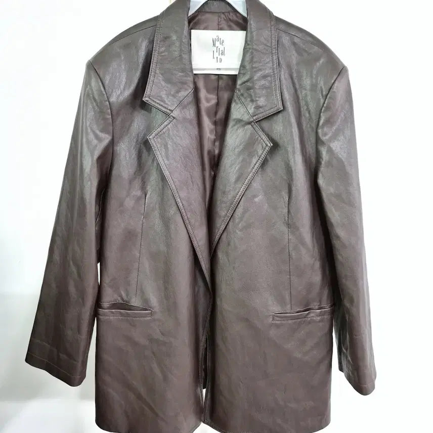 [BUNJANG] Material Lab Women's Oversized Leather Jacket (Size 55-66) / 몽빈티지(55~66)머티리얼랩여자오버핏레더자켓