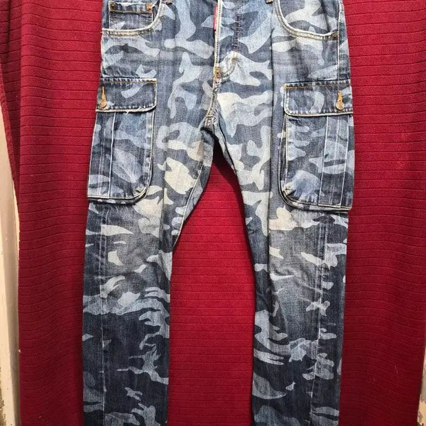 [BUNJANG] Dsquared2 Men's Camouflage Cargo Jeans (Size 30) / (30)디스퀘어드 남성 카모플라쥬 카고 청바지