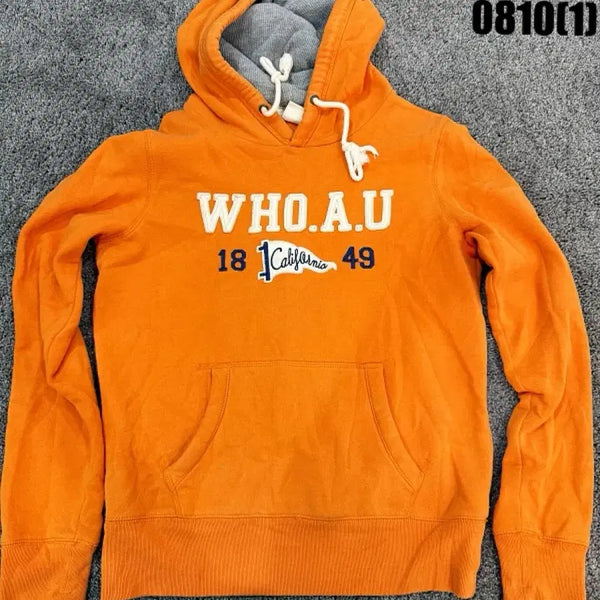 [BUNJANG] WHO.A.U Orange Hoodie / 후아유 오렌지 후드티